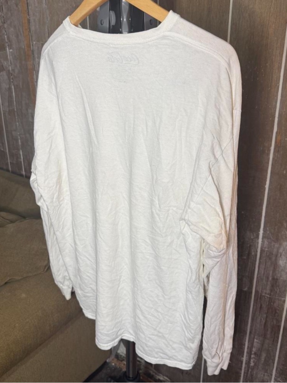 Coca Cola Men’s Checkered Long Sleeve Tee — White with Red Logo - Picture 2 of 3